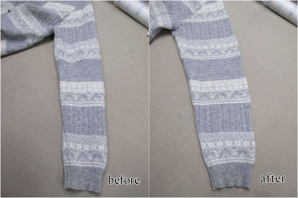 クリーニングで起きた型崩れと風合い修復～45年お世話になったお客様の 